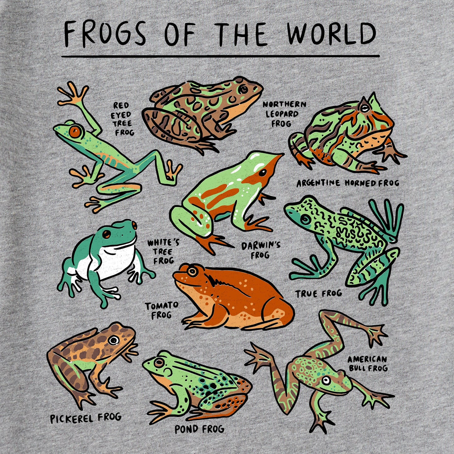Kids Frogs of the World Short Sleeve Crusher Tee