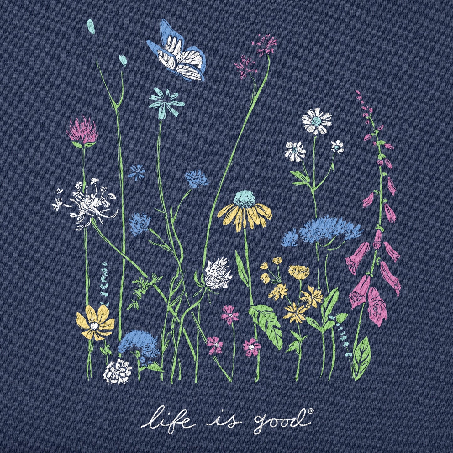 Women's Realaxed Wildflowers Short Sleeve Tee