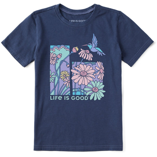 Kids Life is Good Hummingbird Short Sleeve Crusher Tee