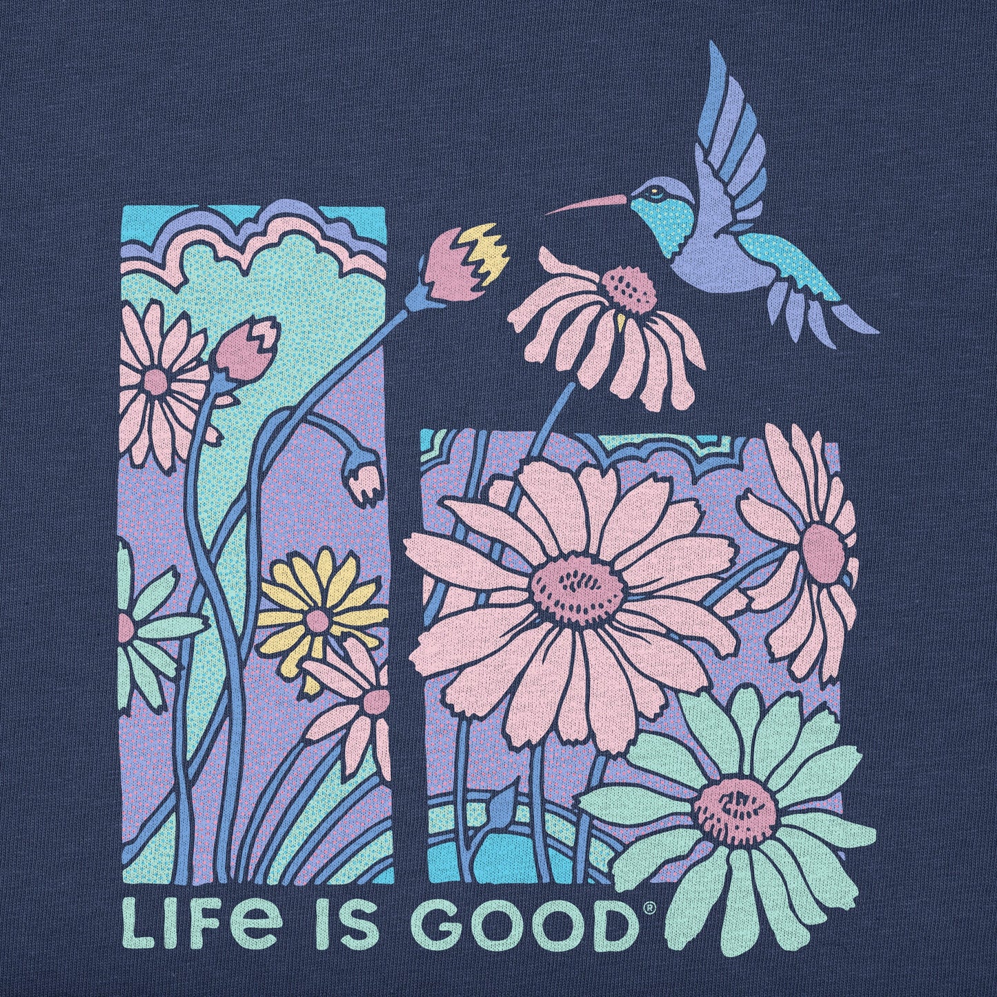 Kids Life is Good Hummingbird Short Sleeve Crusher Tee