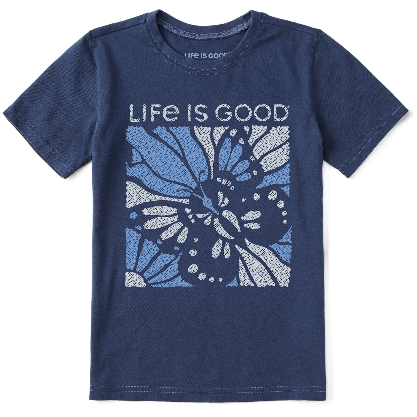 Kids Life is Good Butterfly Short Sleeve Crusher Tee