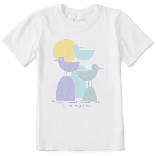 Kids Life is Good Seagull Trio Short Sleeve Crusher Tee