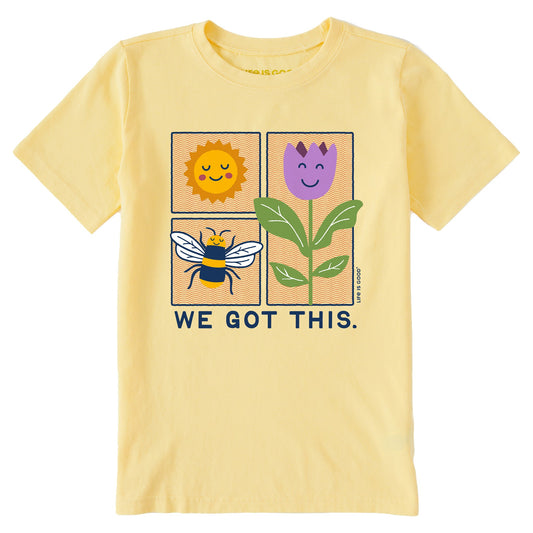 Kids We Got This Bee Short Sleeve Crusher Tee