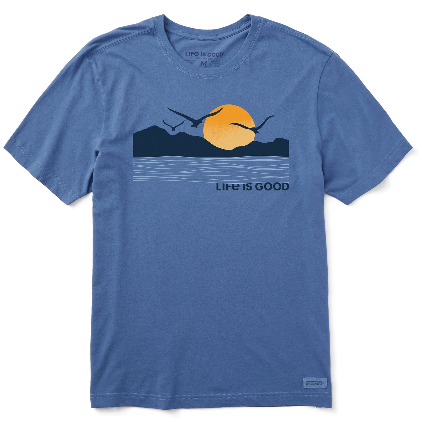 Men's Life is Good Sunset Birds Short Sleeve Tee