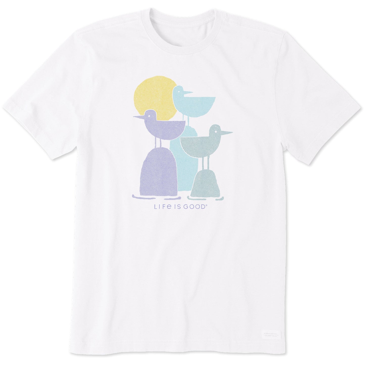 Men's Life is Good Seagull Trio Short Sleeve Tee