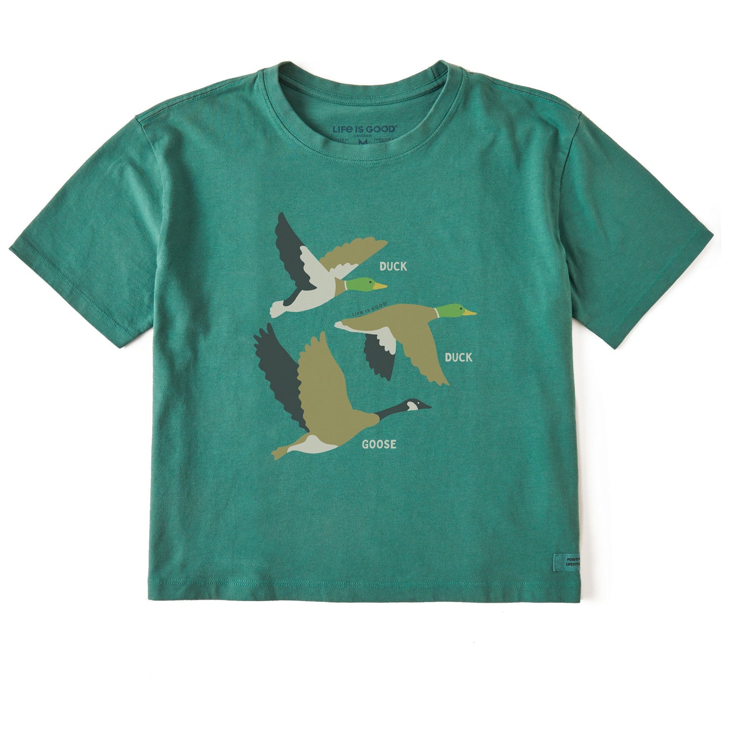 Women's Duck Duck Goose Short Sleeve Crusher Boxy Tee