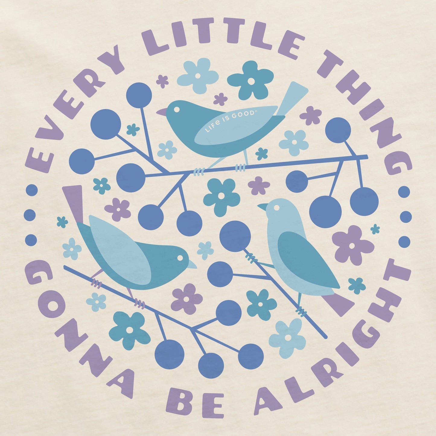 Women's Crafty Three Little Birds Short Sleeve Crusher Boxy Tee