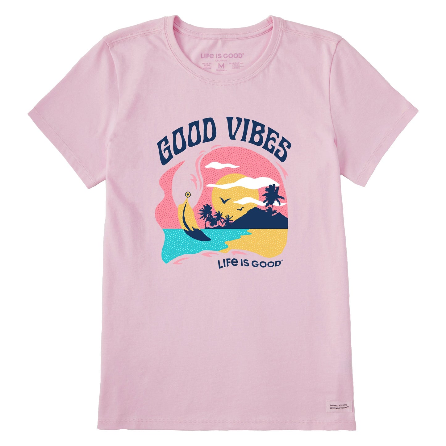 Women's Good Vibes Flamingo Short Sleeve Tee