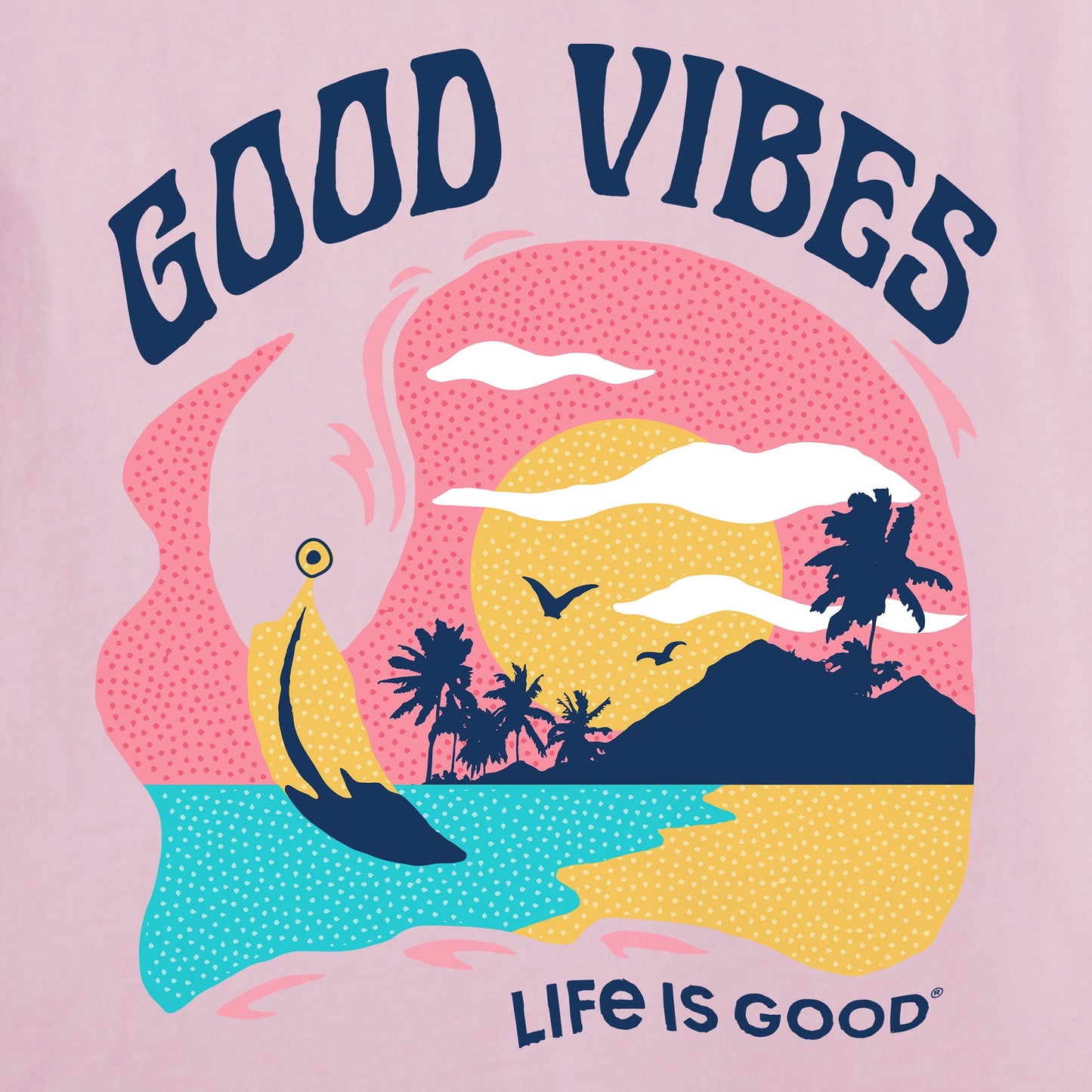 Women's Good Vibes Flamingo Short Sleeve Tee
