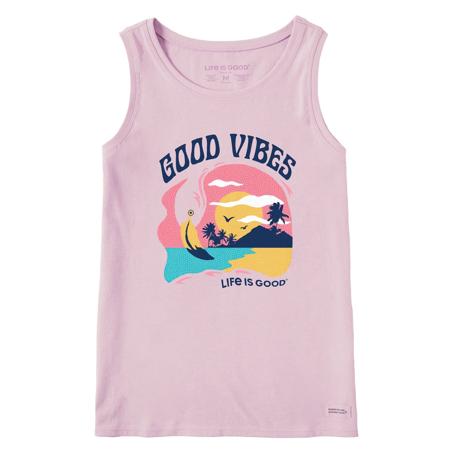 Women's Good Vibes Flamingo Crusher Tank