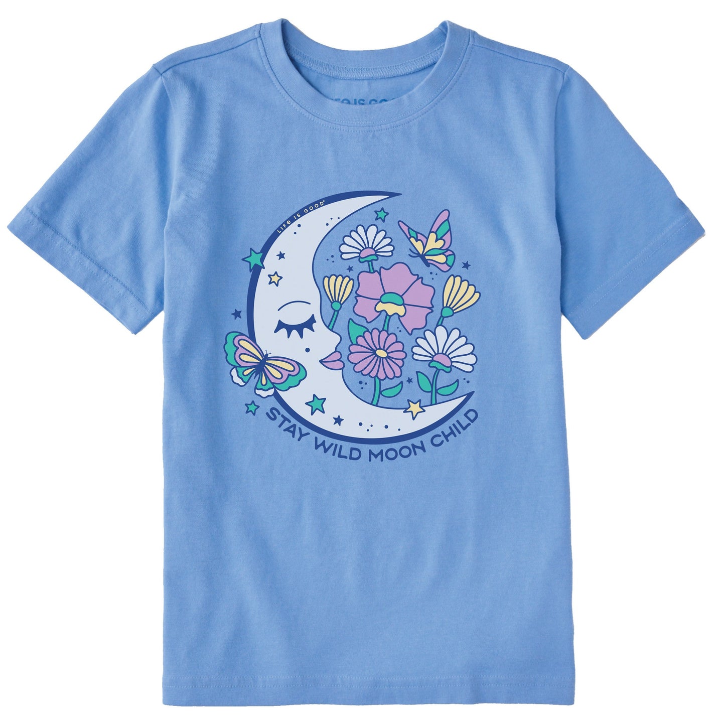 Kids Stay Wild Moon Child Flowers Short Sleeve Crusher Tee
