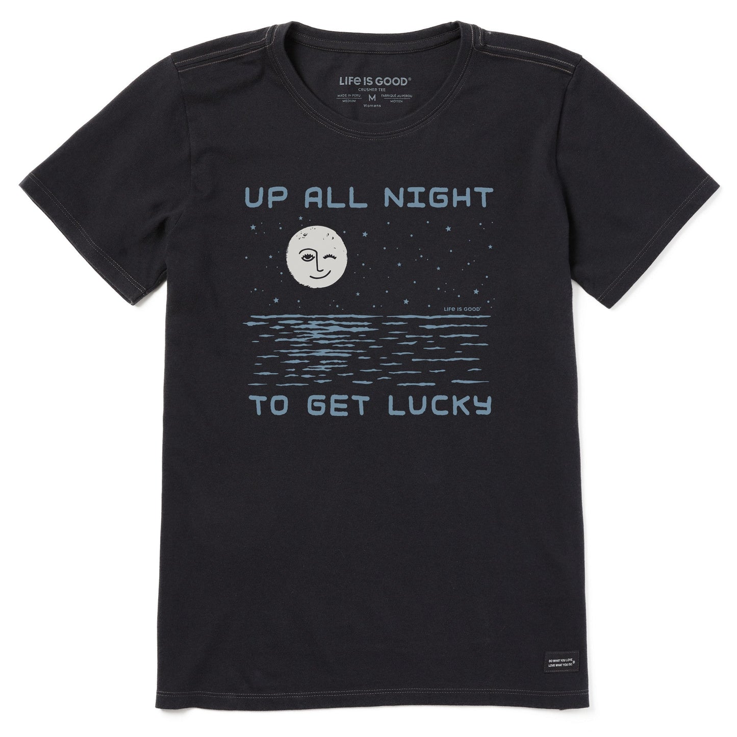 Women's Up All Night to Get Lucky Short Sleeve Crusher Tee
