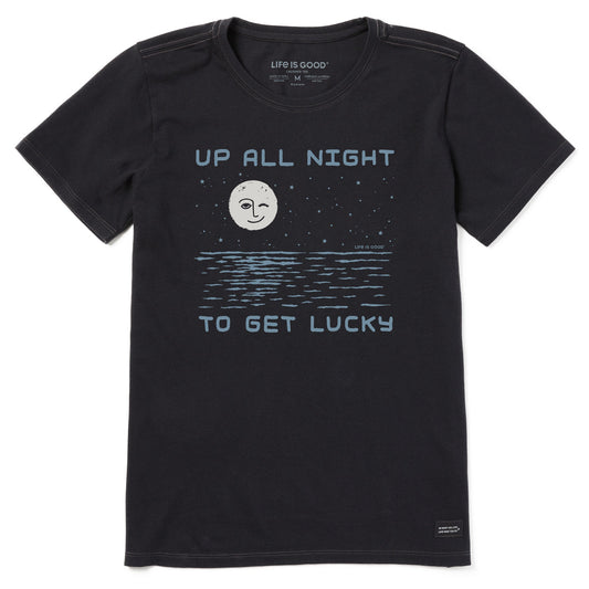Women's Up All Night to Get Lucky Short Sleeve Crusher Tee