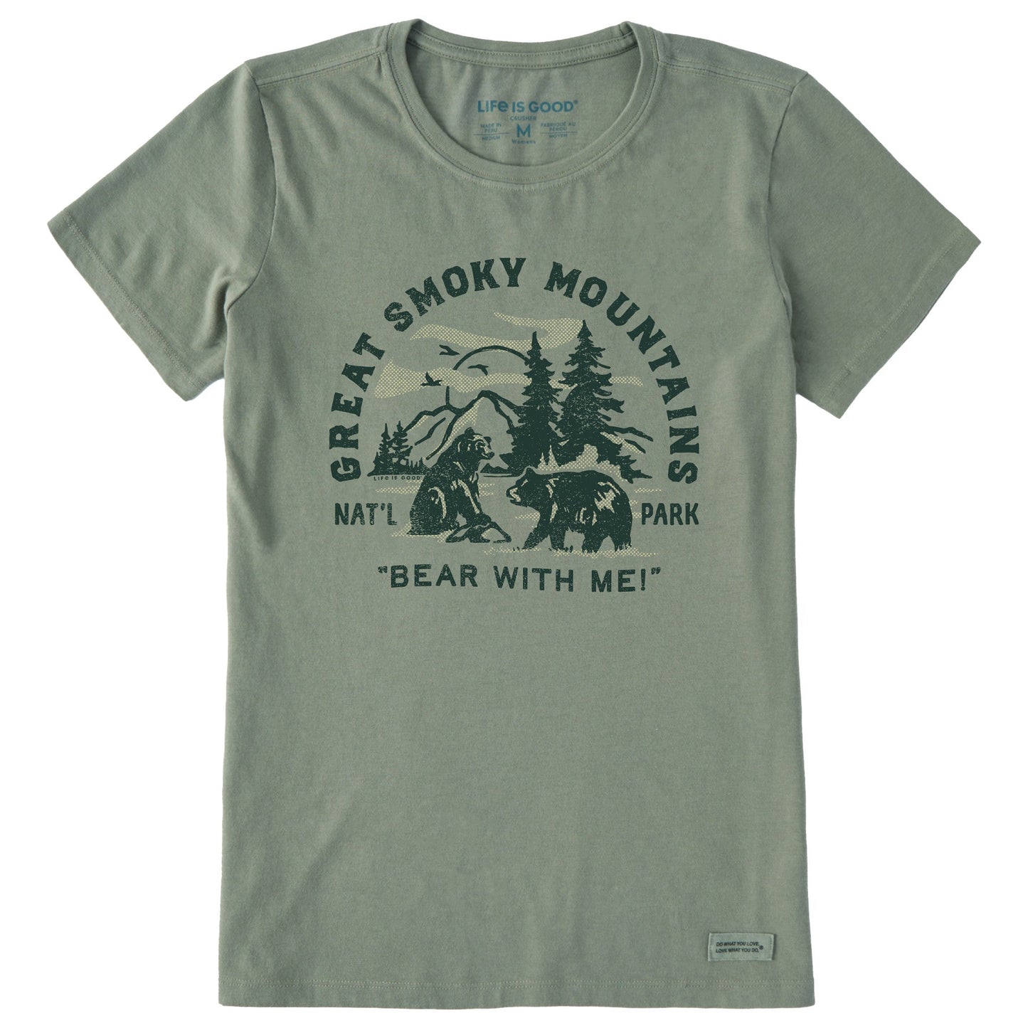 Women's Great Smoky Bear With Me Short Sleeve Crusher Tee