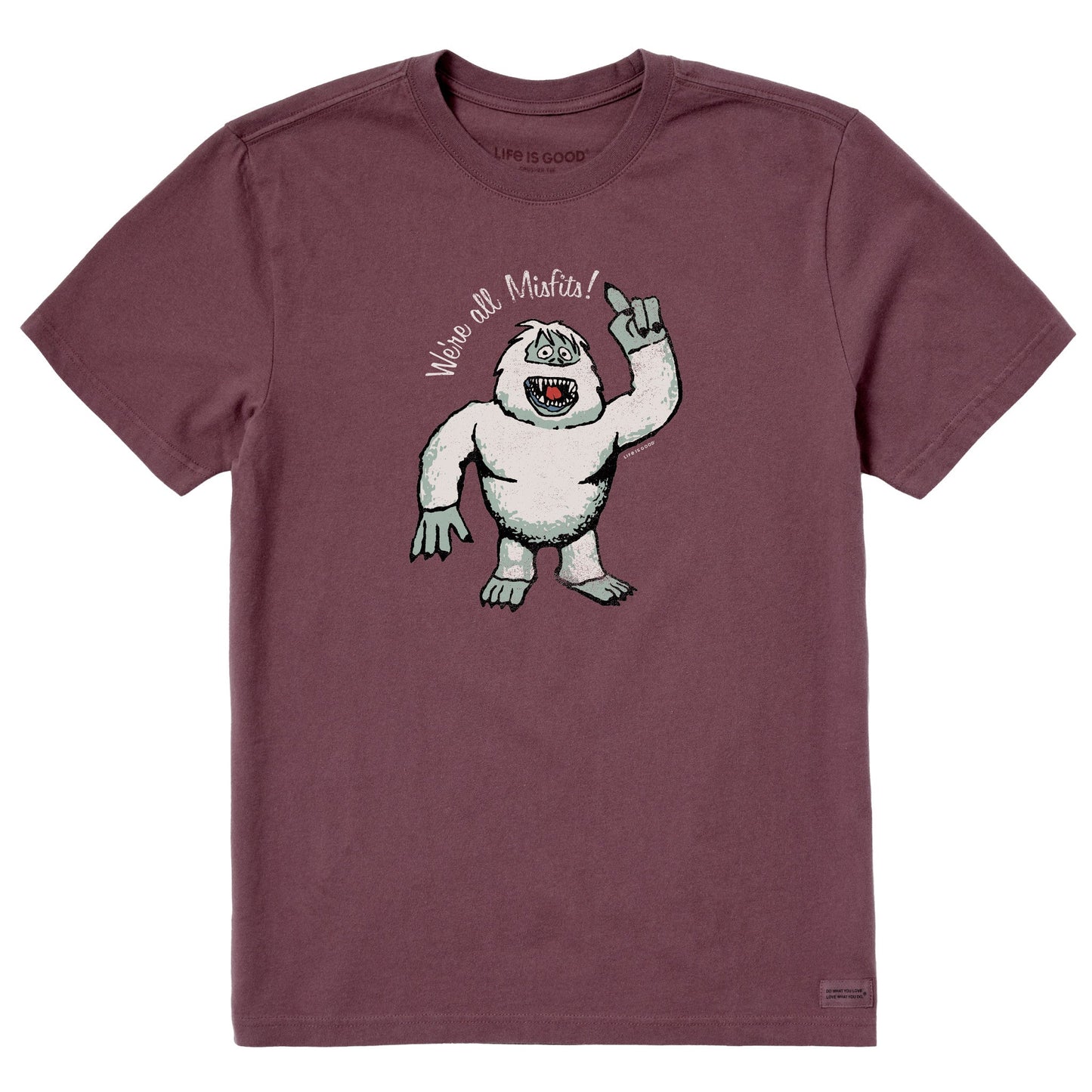 Men's We're All Misfits Snow Monster Short Sleeve Crusher Tee