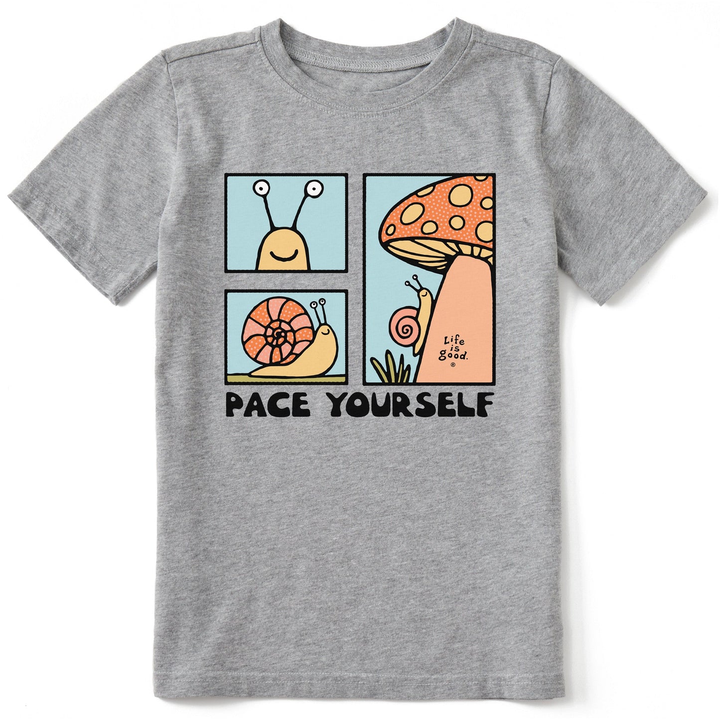 Kids Pace Yourself Snail Short Sleeve Crusher Tee