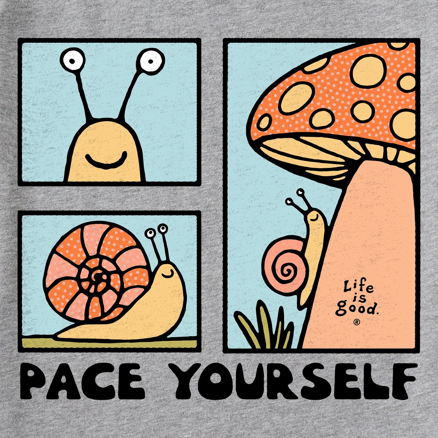Kids Pace Yourself Snail Short Sleeve Crusher Tee