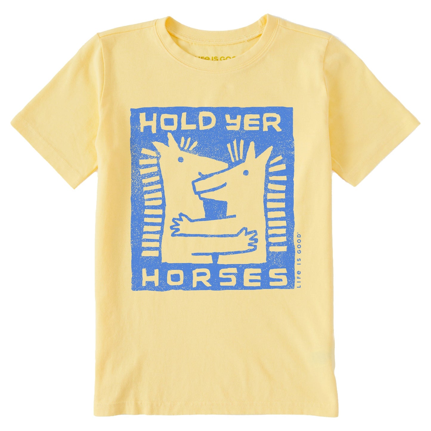Kids Hold Yer Horses Hug Short Sleeve Crusher Tee