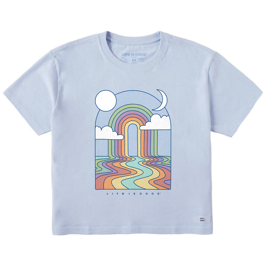 Women's Rainbow Road Short Sleeve Crusher Boxy Tee