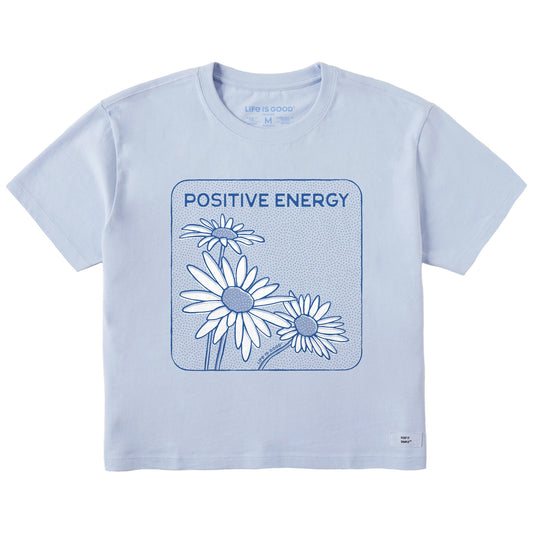 Women's Positive Energy Daisies Short Sleeve Crusher Boxy Tee