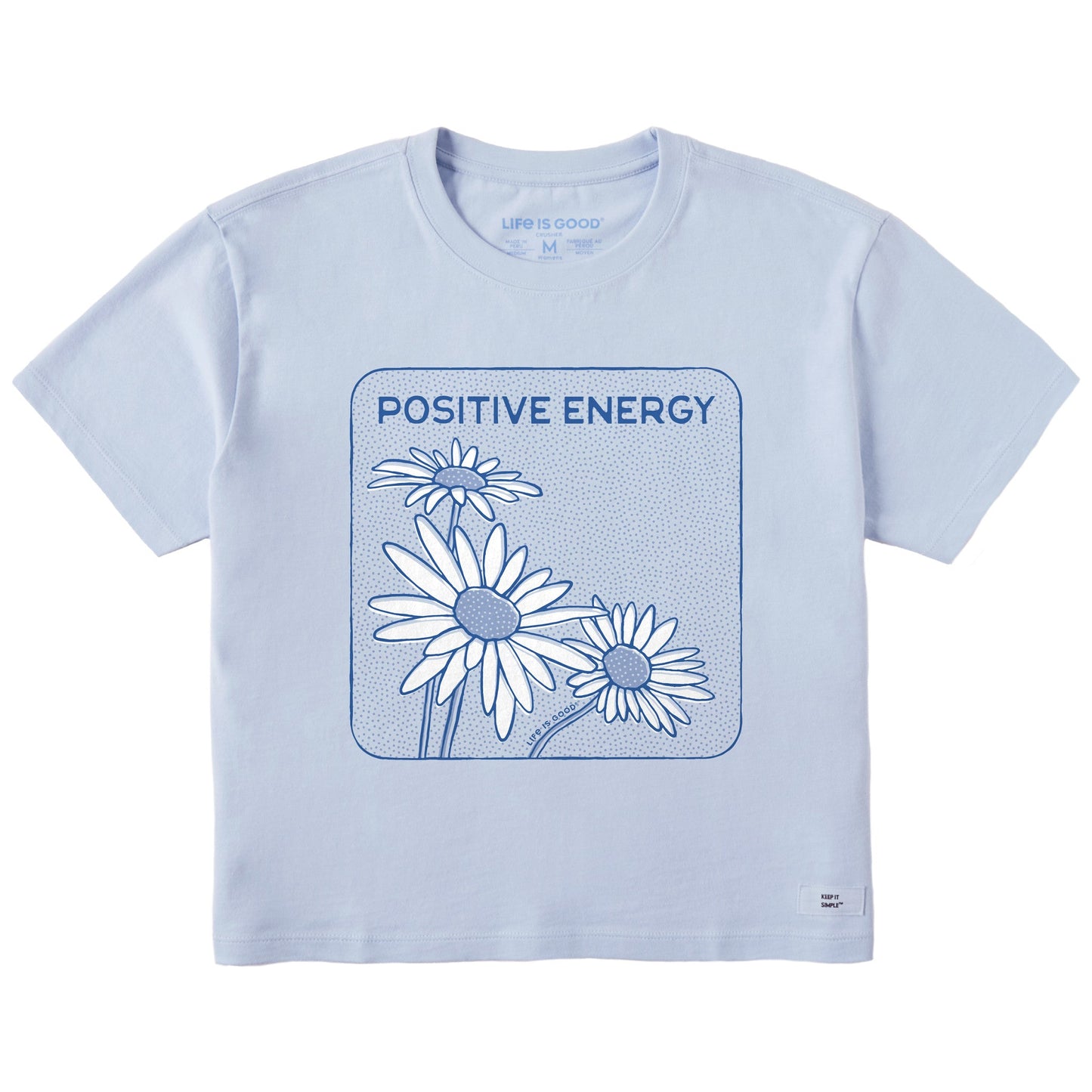 Women's Positive Energy Daisies Short Sleeve Crusher Boxy Tee
