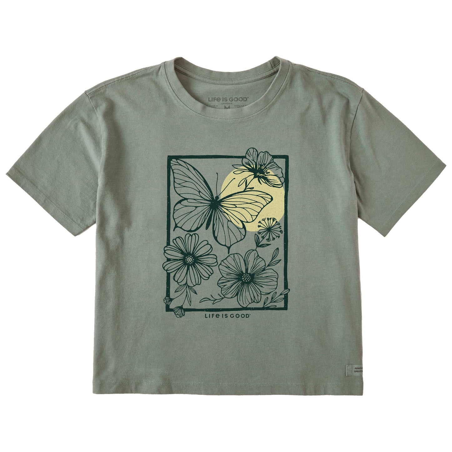Women's Butterfly Medley Short Sleeve Crusher Boxy Tee