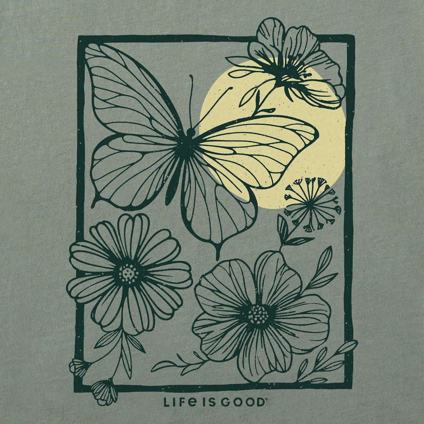 Women's Butterfly Medley Short Sleeve Crusher Boxy Tee