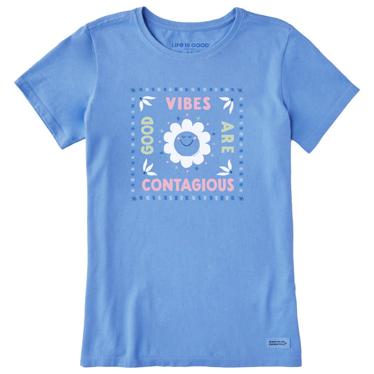 Women's Good Vibes are Contagious Sun Short Sleeve Tee