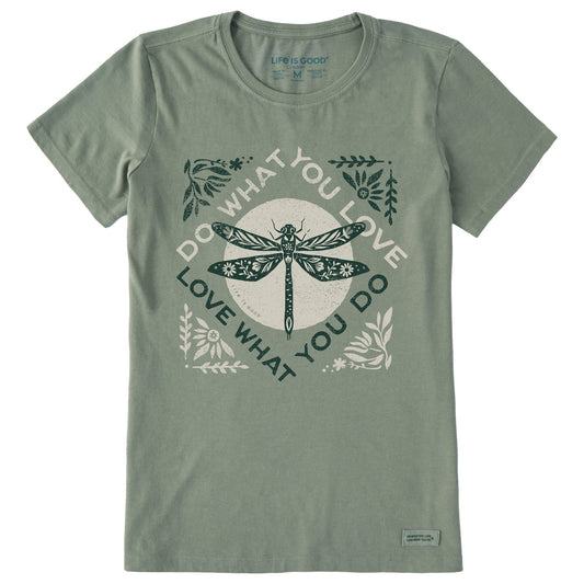 Women's Do What You Love Dragonfly Short Sleeve Crusher Tee
