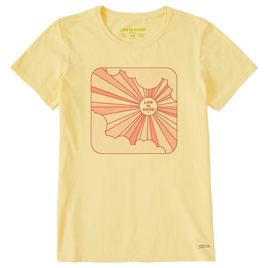 Women's Halftone Sunburst Short Sleeve Crusher Tee