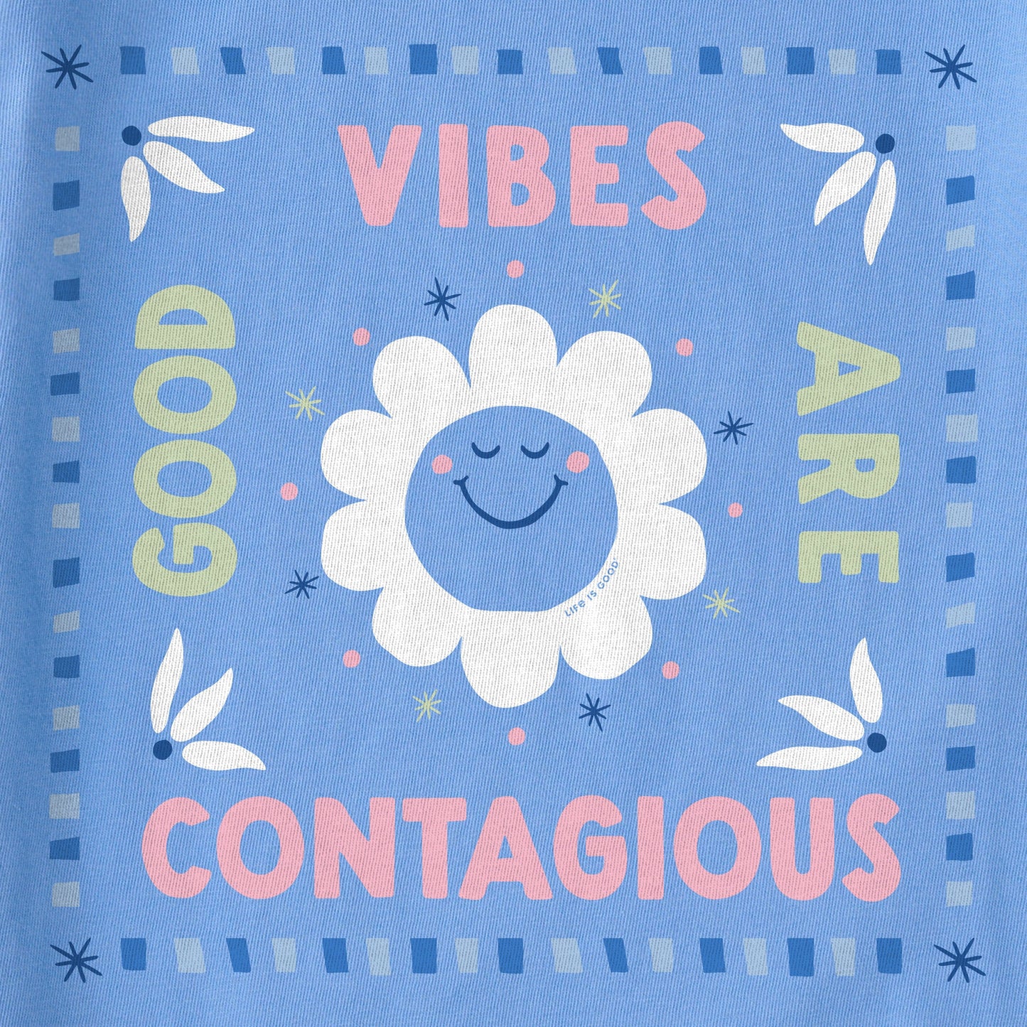Women's Good Vibes are Contagious Sun Short Sleeve Tee