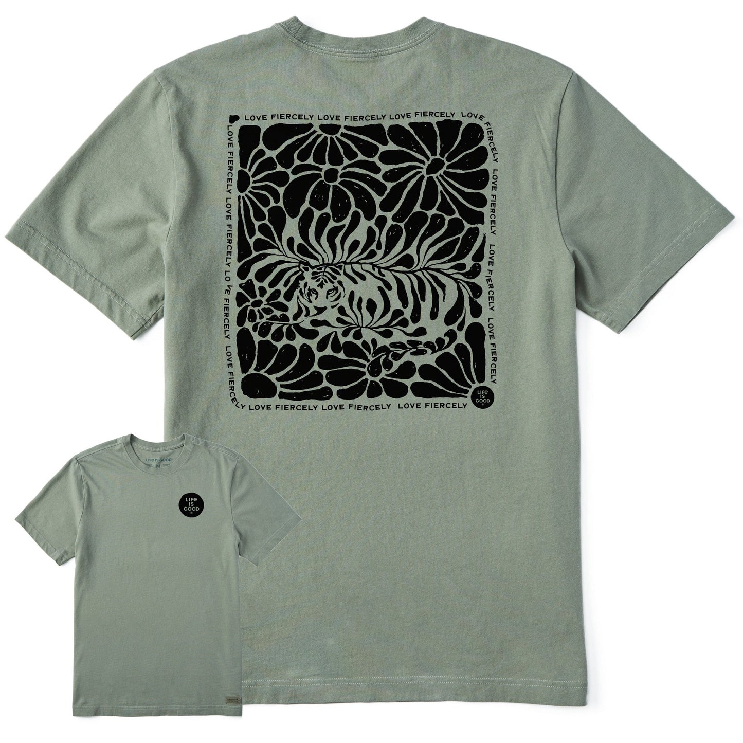 Men's Love Fiercely Tiger Short Sleeve Tee