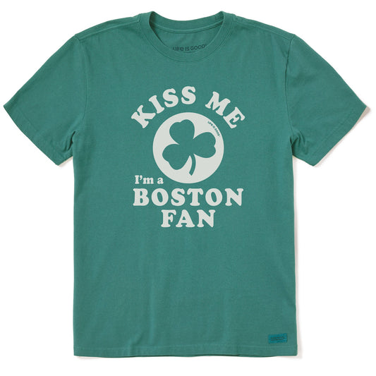 Men's Kiss Me I'm a Boston Fan Short Sleeve Crusher Tee