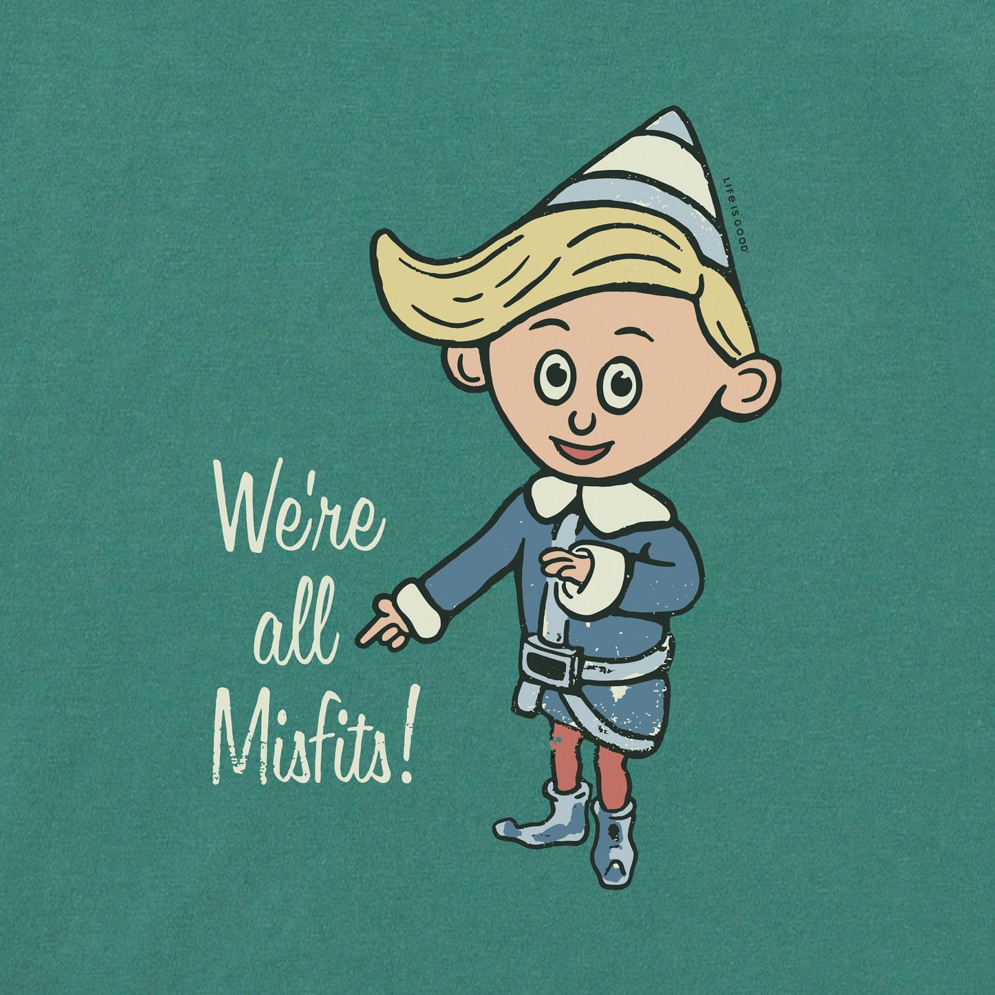 Kids We're All Misfits! Long Sleeve Crusher Tee