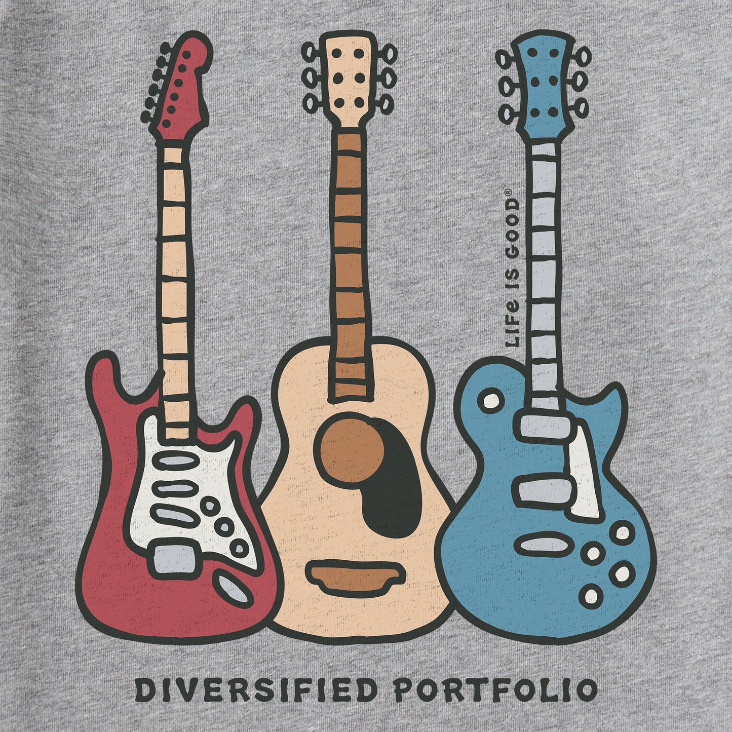 Men's Diversified Portfolio Guitars Vintage Short Sleeve Tee