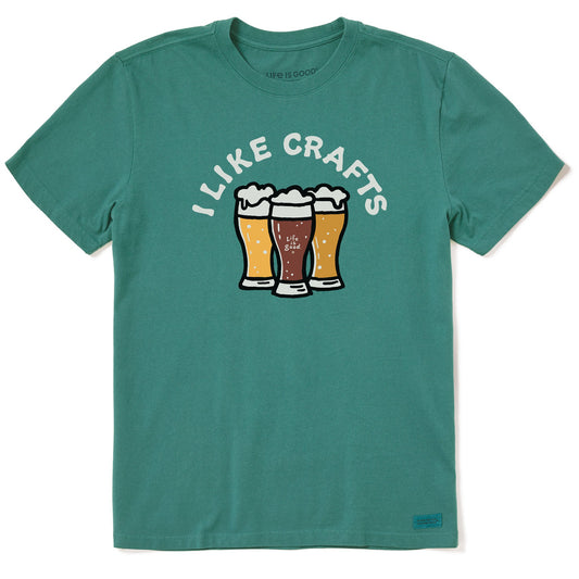 Men's I Like Crafts Beer Short Sleeve Crusher Tee