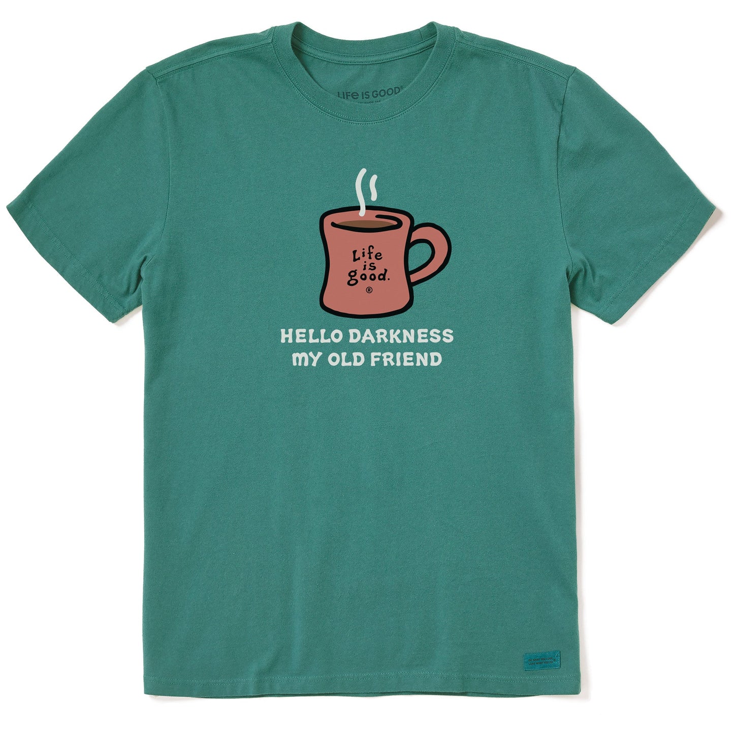 Men's Hello Darkness Coffee Vintage Short Sleeve Crusher Tee