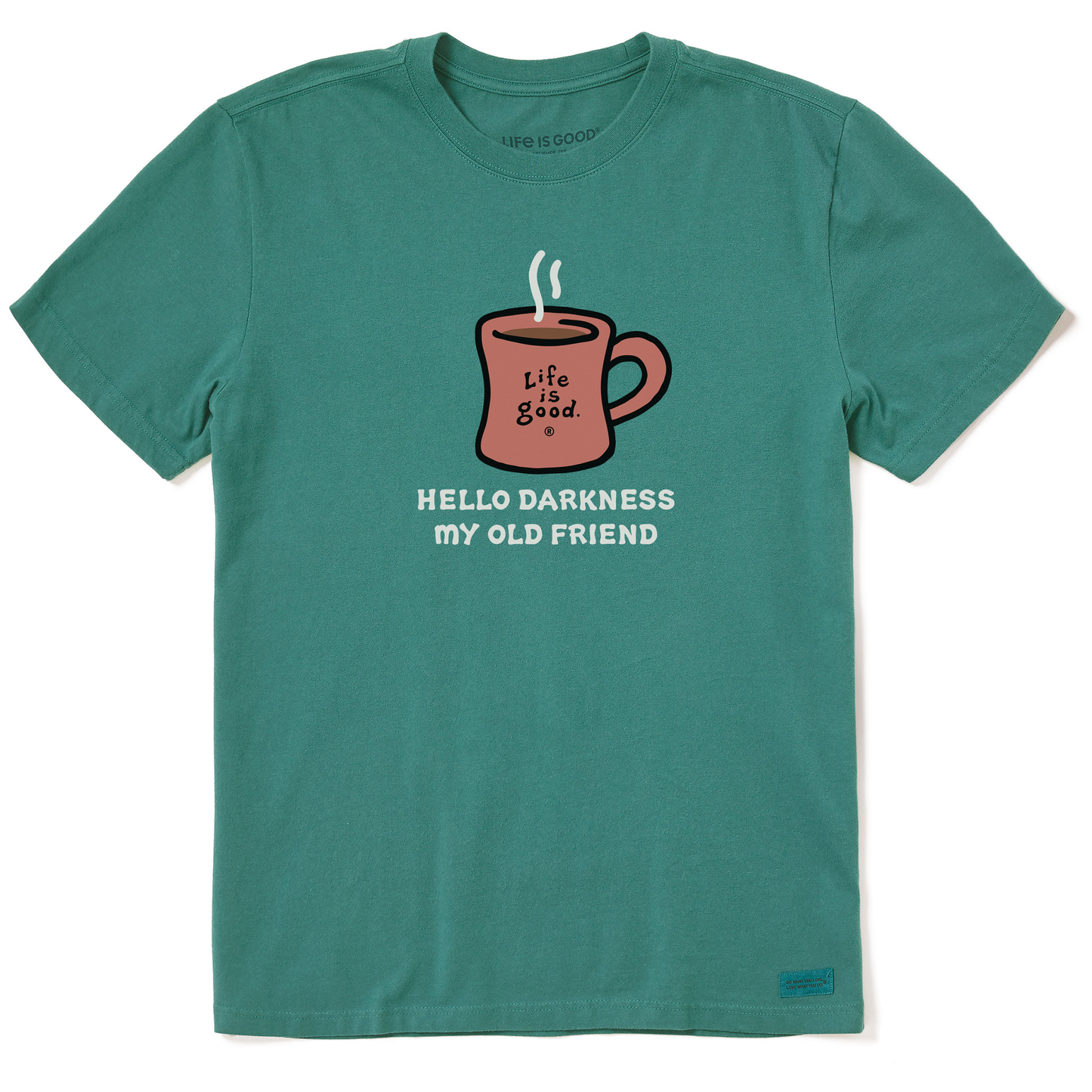 Men's Hello Darkness Coffee Vintage Short Sleeve Crusher Tee
