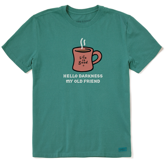 Men's Hello Darkness Coffee Vintage Short Sleeve Crusher Tee