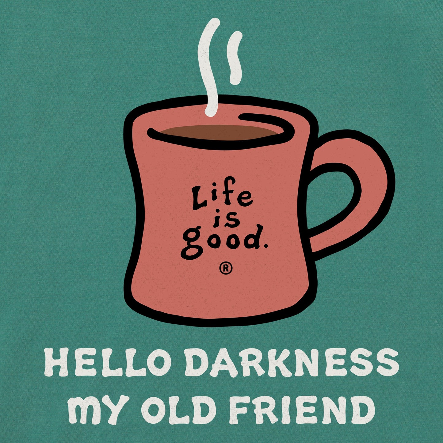 Men's Hello Darkness Coffee Vintage Short Sleeve Crusher Tee