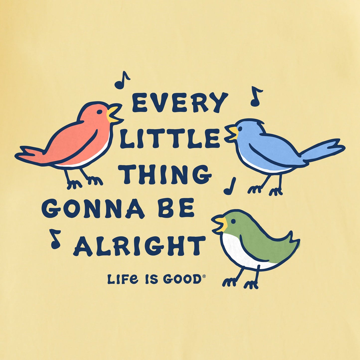 Men's Vintage Gonna Be Alright Birds Short Sleeve Tee