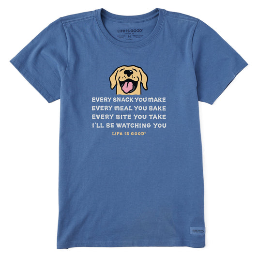 Women's Vintage Ill be Watching You Dog Short Sleeve Tee