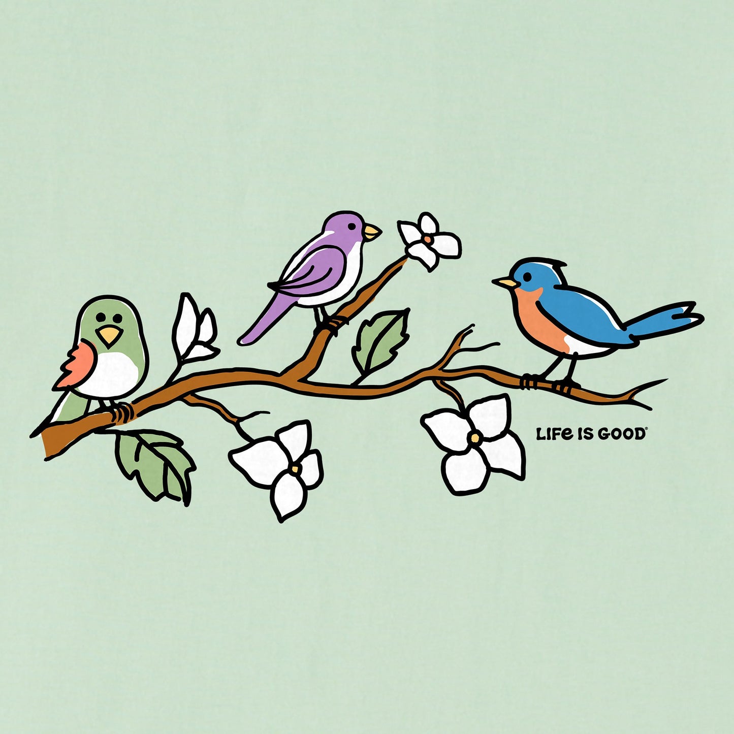 Women's Vintage Three Little Birds Short Sleeve Crusher Vee