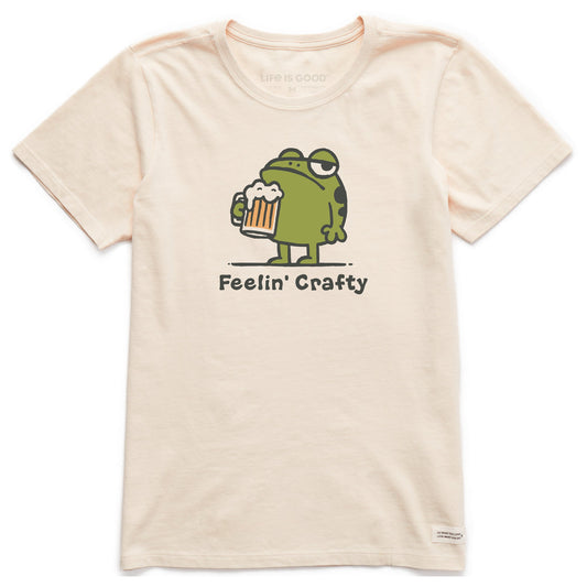 Women's Feelin Crafty Frog Short Sleeve Crusher Tee