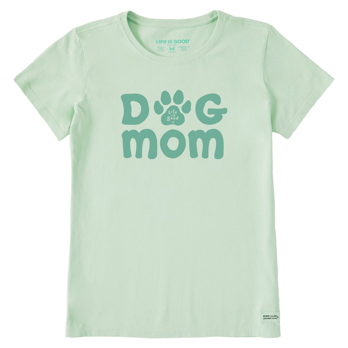 Women's Dog Mom Paw Short Sleeve Crusher Tee