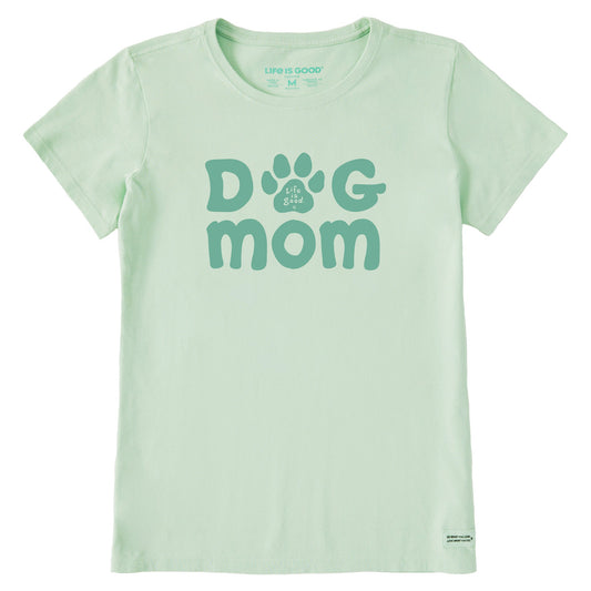 Women's Dog Mom Paw Short Sleeve Crusher Tee
