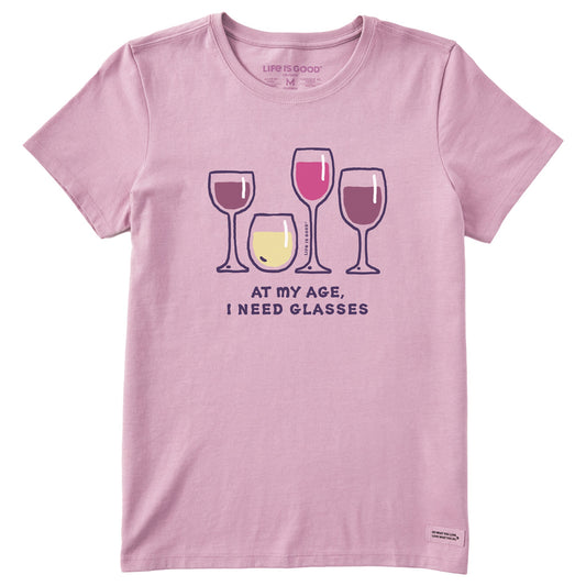 Women's Wine Glasses Short Sleeve Tee