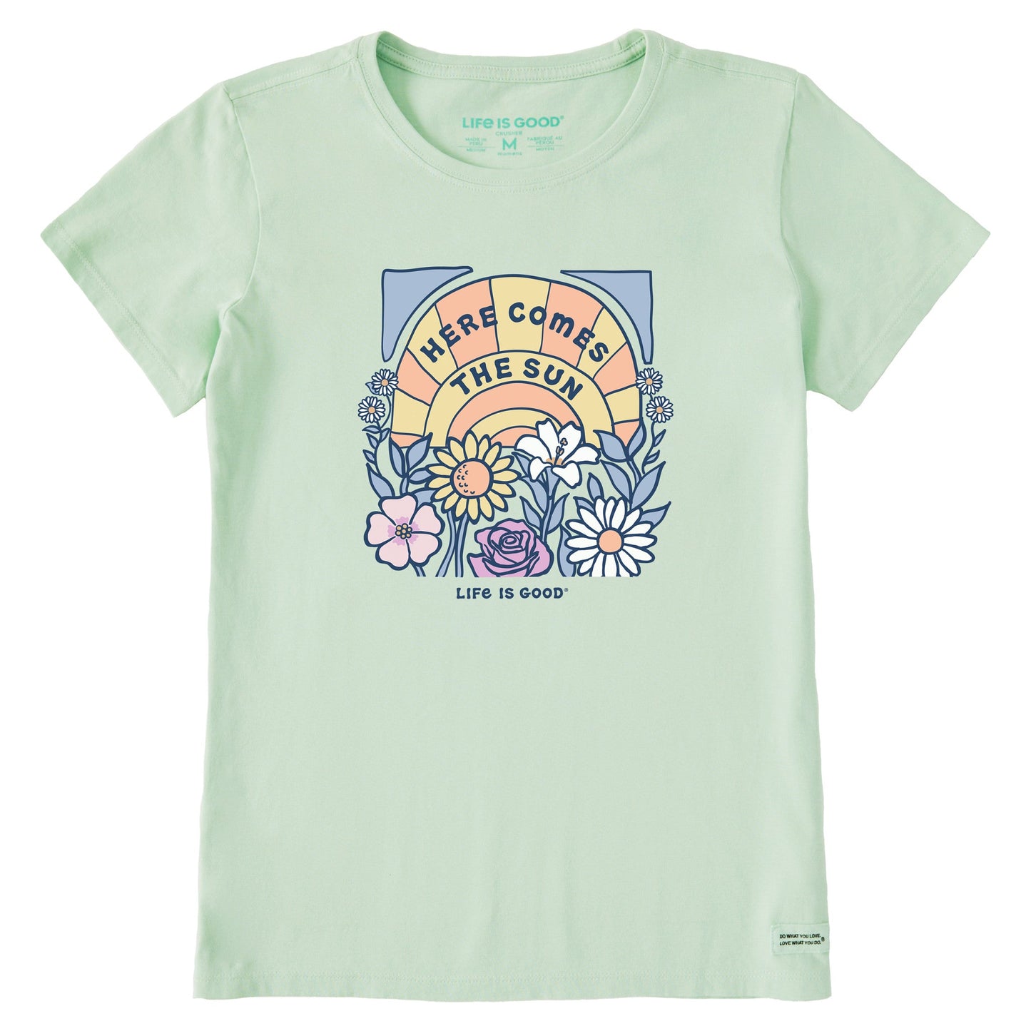 Women's Vintage Here Comes the Sun Short Sleeve Crusher Tee