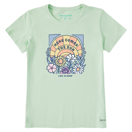 Women's Vintage Here Comes the Sun Short Sleeve Crusher Tee