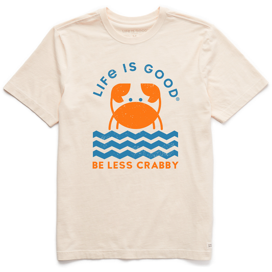 Men's Crafty Be Less Crabby Geometric Short Sleeve Crusher Tee